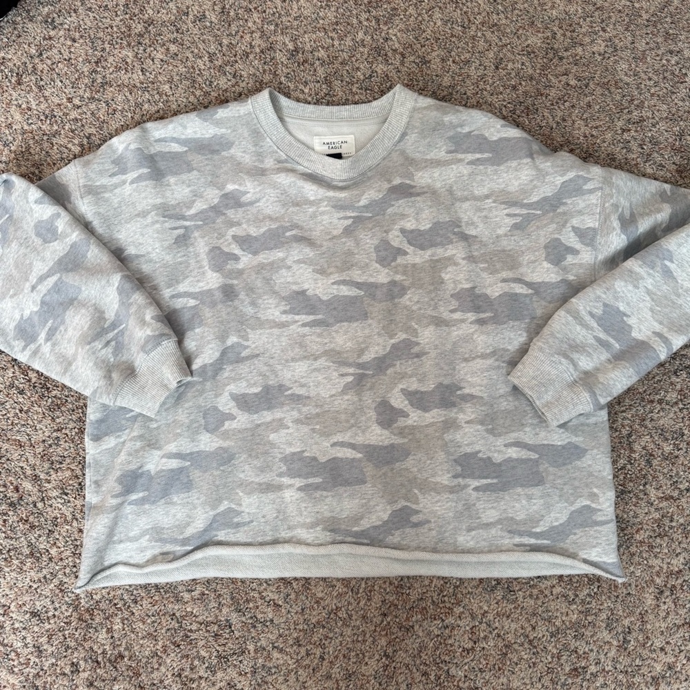 NWOT American Eagle Camo Crewneck Sweatshirt